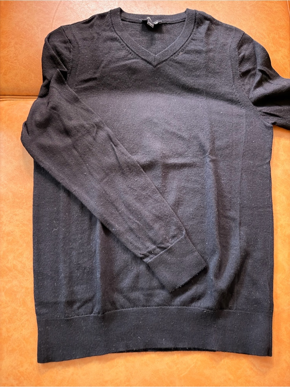 Express Men's Black V-Neck Sweater